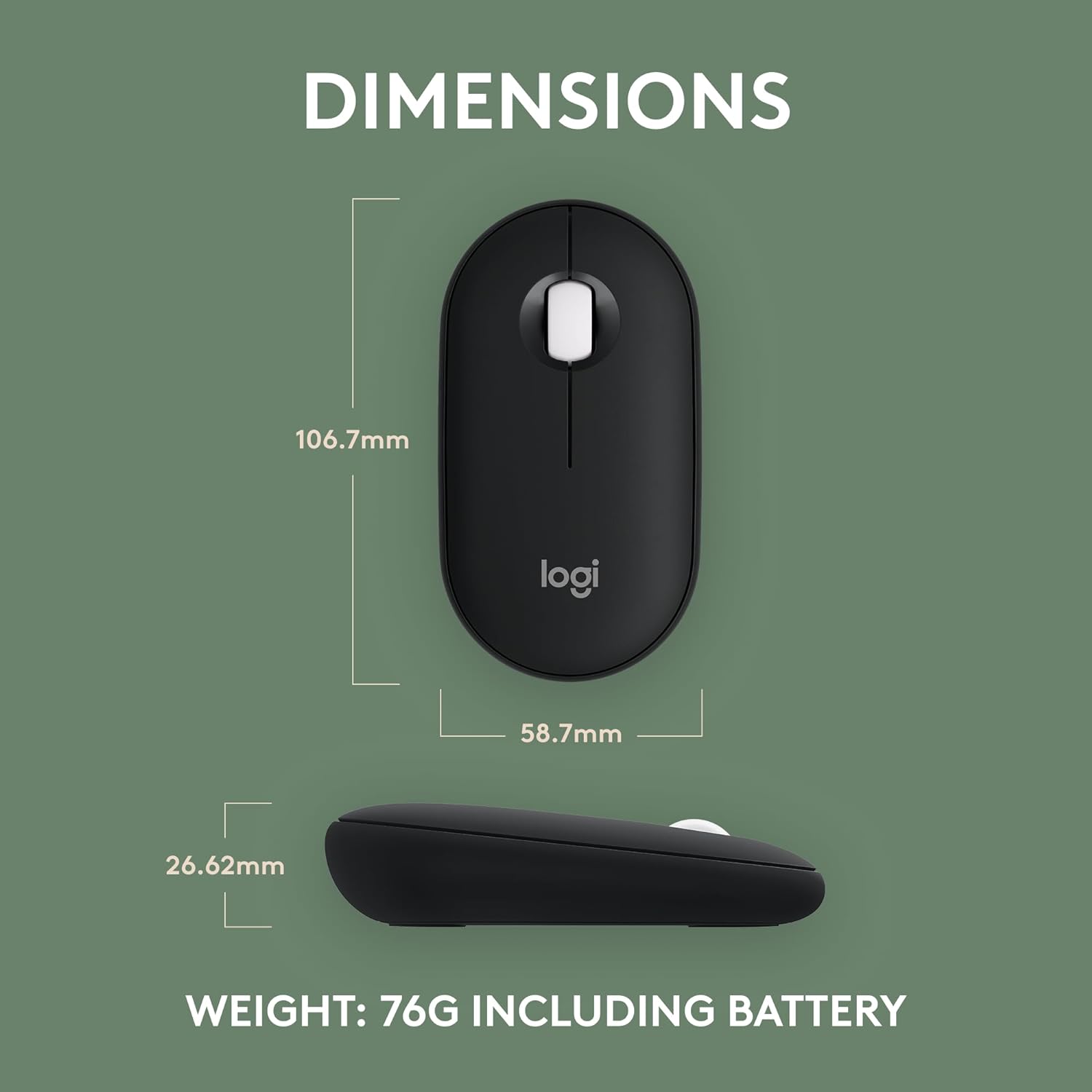 Logitech Pebble Mouse 2 M350s Slim Bluetooth Wireless Mouse Logitech Pebble Mouse 2 M350s Slim Bluetooth Wireless Mouse